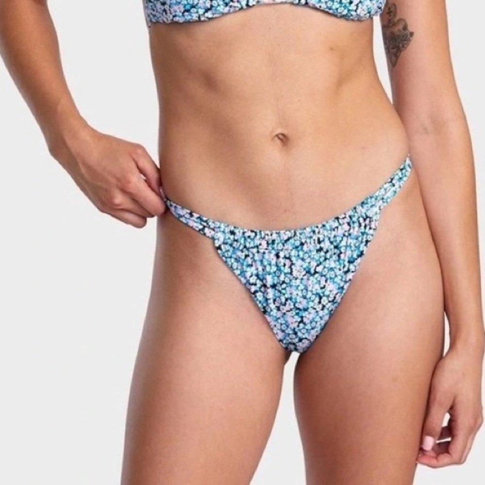 RVCA Sprinkles Double Strap Skimpy Bikini Bottom NWT